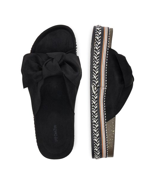 DeeZee Black Pantoletten E2050-3
