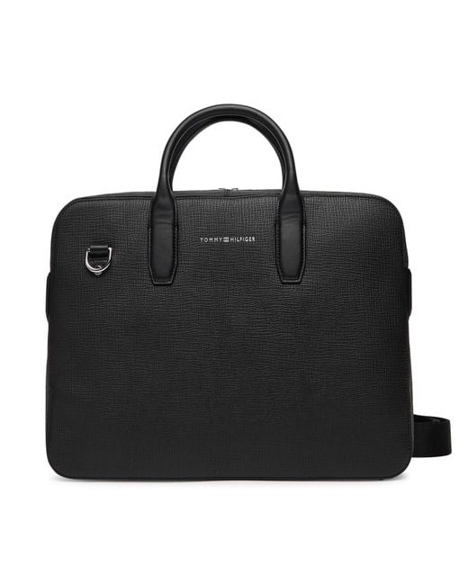 Tommy Hilfiger Laptoptasche Th Business Leather Computer Bag Am0Am13642 in Black für Herren