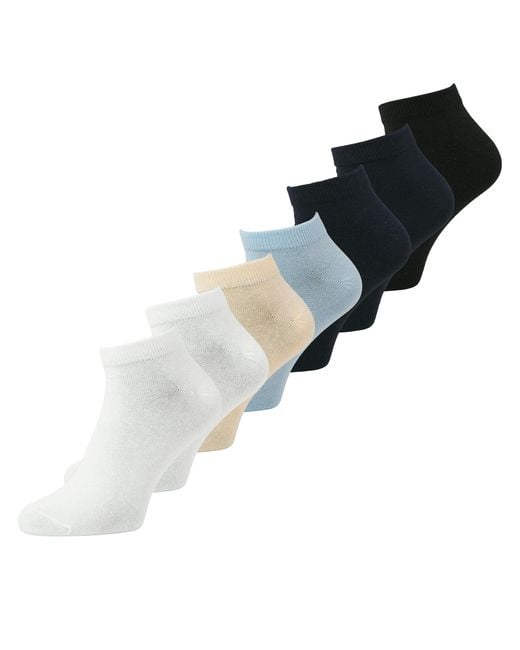 Jack & Jones 7Er-Set Niedrige Herrensocken Eugene 12277652 in Multicolor für Herren