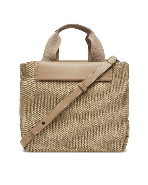 Calvin Klein Metallic Handtasche Ck Raffia Small Tote Crossbody K60K613026