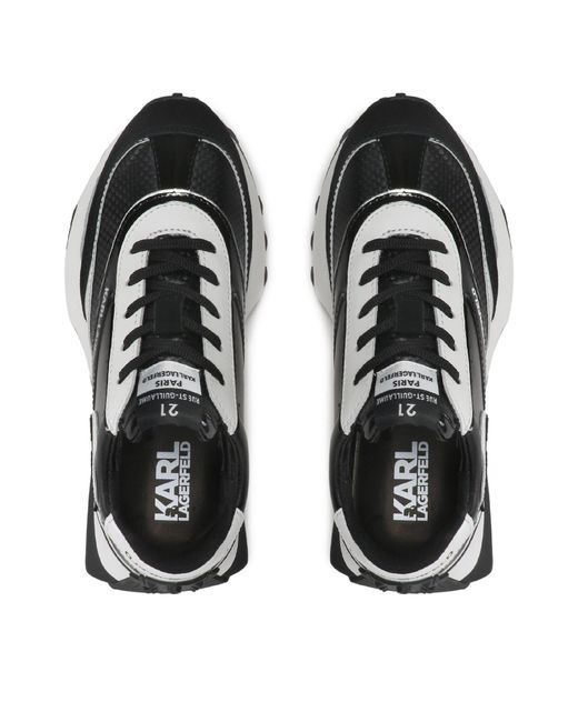 Karl Lagerfeld Sneakers kl62930n black lthr/suede