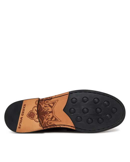 Naked Wolfe Mokassins Roma in Black für Herren