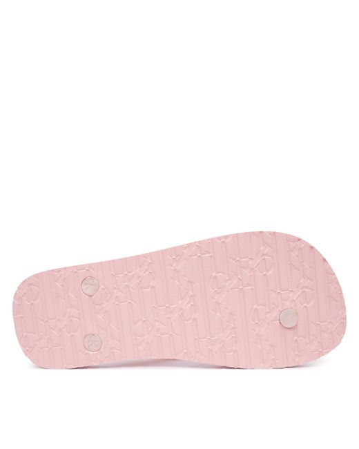 Calvin Klein Pink Zehentrenner Flip Flop Tpu Metallic Hw0Hw02956
