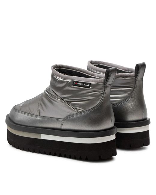 Tommy Hilfiger Gray Schneeschuhe Tjw Nylon Flatform Boot Wl En0En02689