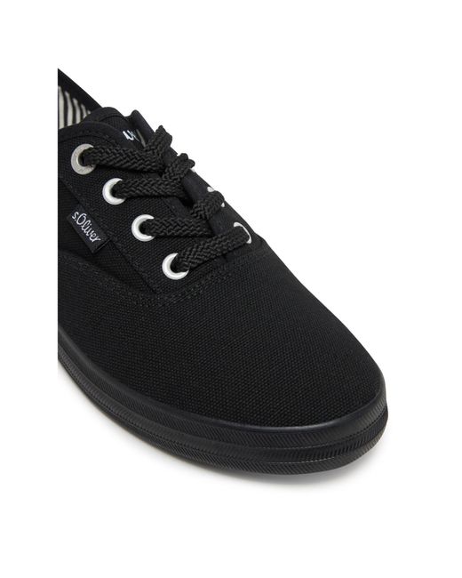 S.oliver Black Sneakers Aus Stoff 5-23646-42