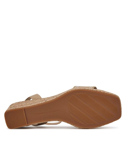 Tommy Hilfiger Natural Espadrilles Espad Mid Wedge Fw0Fw08805