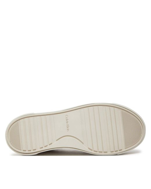 Calvin Klein White Sneakers Ff Cupsole Lace Up W/Ml Mix M Hw0Hw02125 Weiß