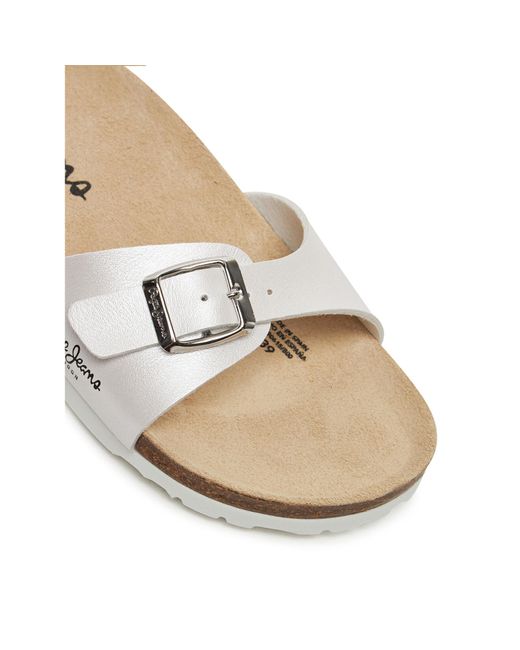 Pepe Jeans White Pantoletten Pls90615