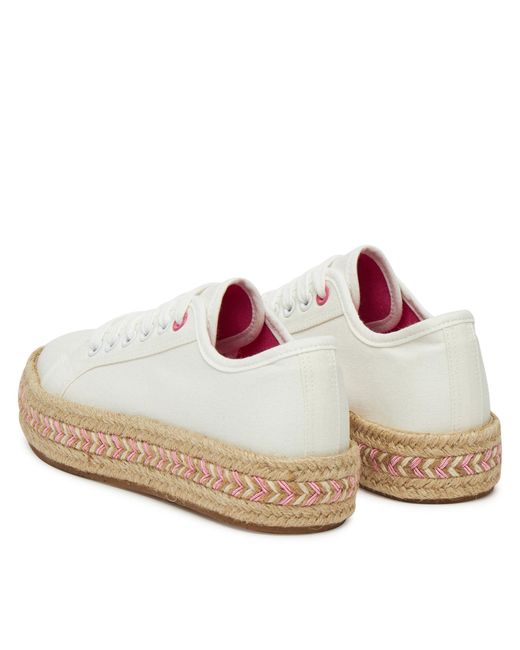 DeeZee White Espadrilles Zyks306