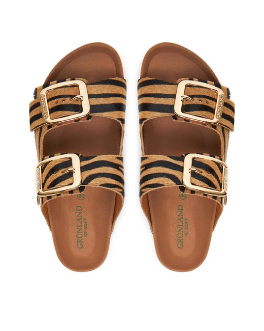 Grünland Brown Pantoletten Enny Cb0784