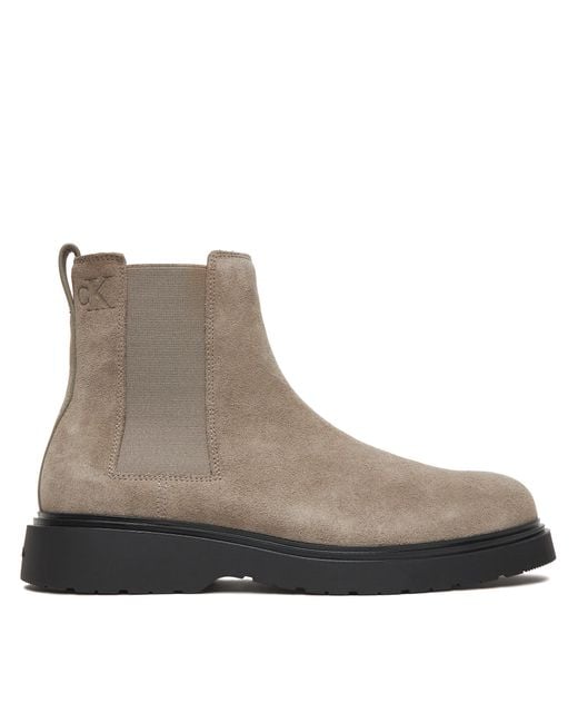 Calvin Klein Klassische Stiefeletten Combat Ess Chelsea Boot Su Ym0Ym01372 in Brown für Herren