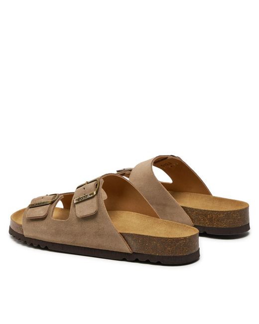 Scholl Pantoletten Julien F30074 in Brown für Herren
