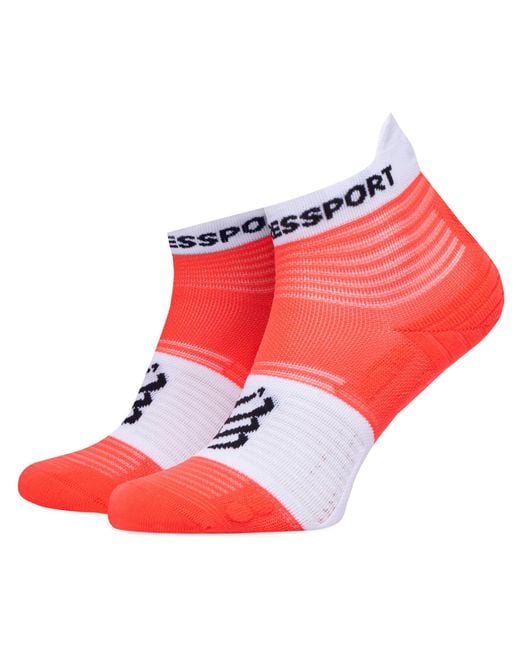 Compressport Red Niedrige Socken Pro Racing V4.0 Run Low Xu00047B