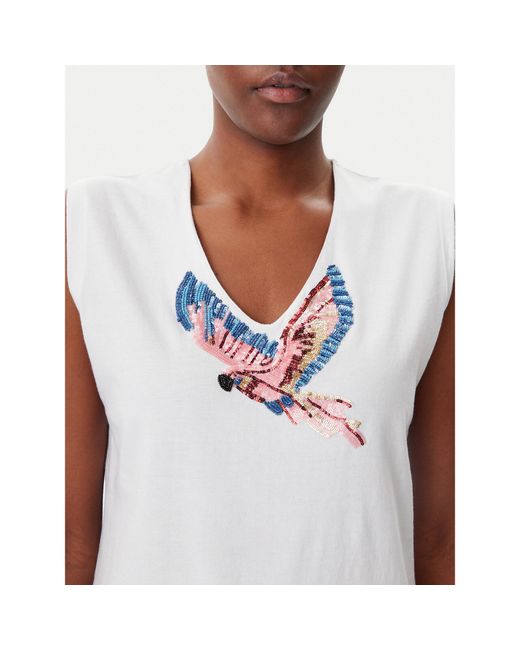 Lola Casademunt White Top Ms2515019 Regular Fit