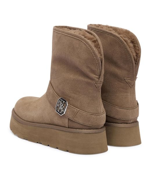 Guess Brown Schneeschuhe Flfdol Esu10