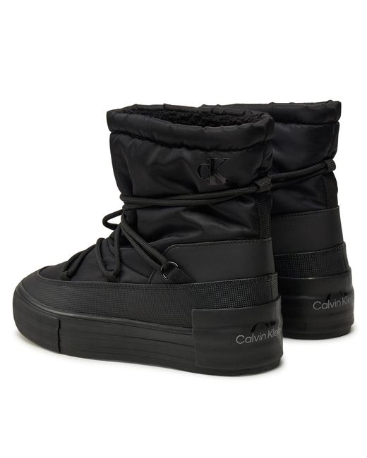 Calvin Klein Black Stiefeletten Vulc Flatform Snow Boot Wn Yw0Yw01591