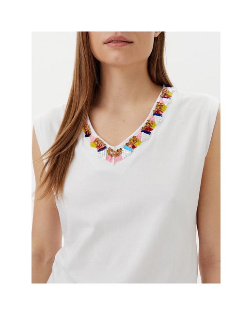 Lola Casademunt White Top Ms2515021 Regular Fit