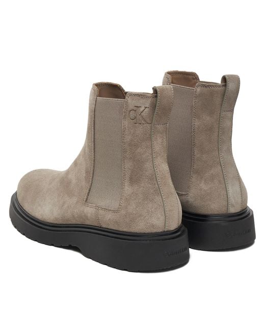 Calvin Klein Klassische Stiefeletten Combat Ess Chelsea Boot Su Ym0Ym01372 in Brown für Herren