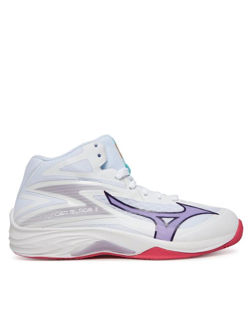Mizuno White Hallenschuhe Hunder Blade Z Mid V1Gc2375