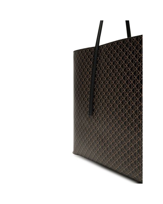 Calvin Klein Black Handtasche Emblem Aop Tote W/ Pouch Lv04F3266G