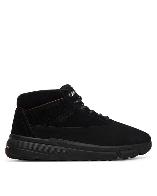 Tommy Hilfiger Schnürschuhe Hilfiger W Nbk Sde Hybrid Boot Fm0Fm05609 in Black für Herren