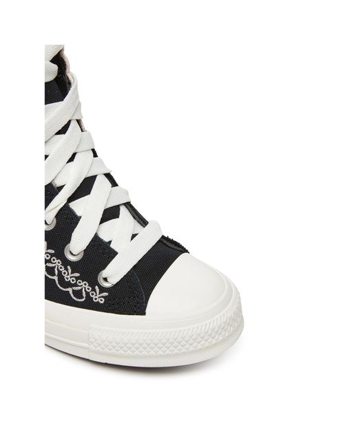 Converse Black Sneakers Aus Stoff Chuck Taylor All Star Wedge A13546C