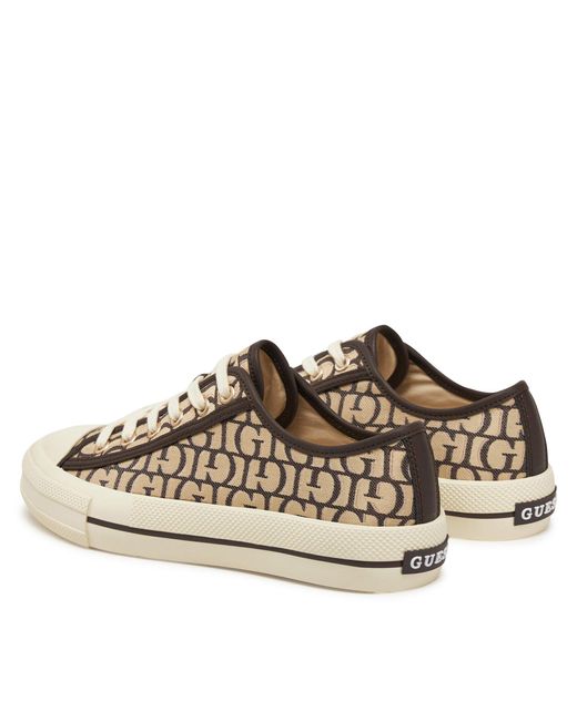 Guess Brown Sneakers Aus Stoff Flpcar Fal12