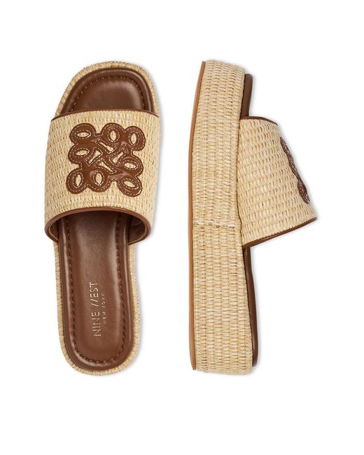 Nine West Natural Pantoletten Eo-259-8201
