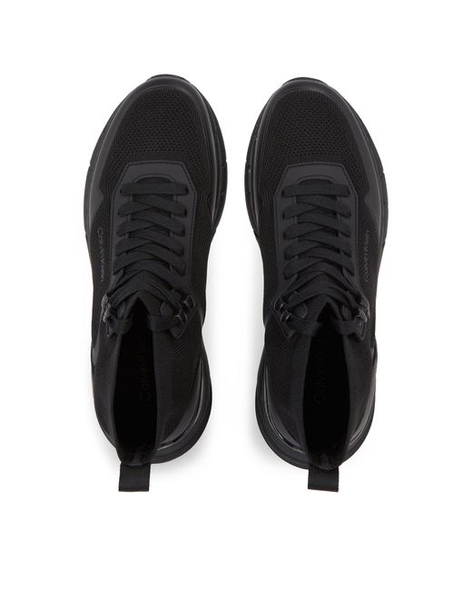 Calvin Klein Sneakers High Top Lace Up Knit Hm0Hm01267 in Black für Herren