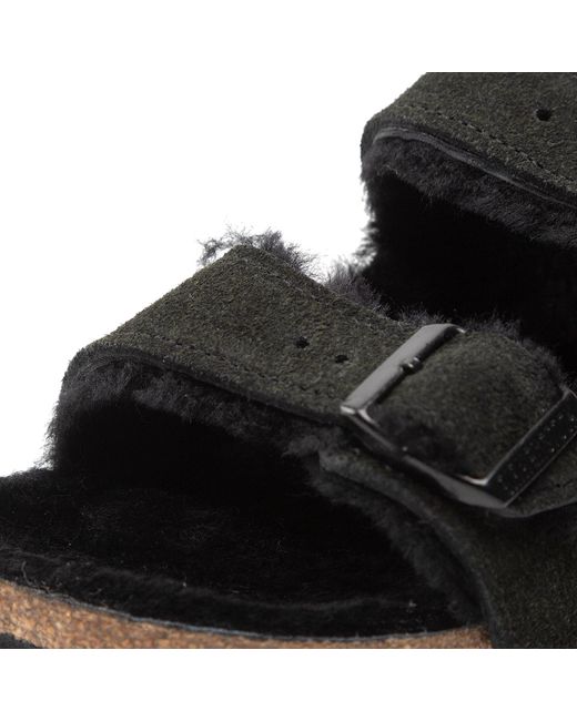 Birkenstock Black Pantoletten Arizona Shearling 0752663