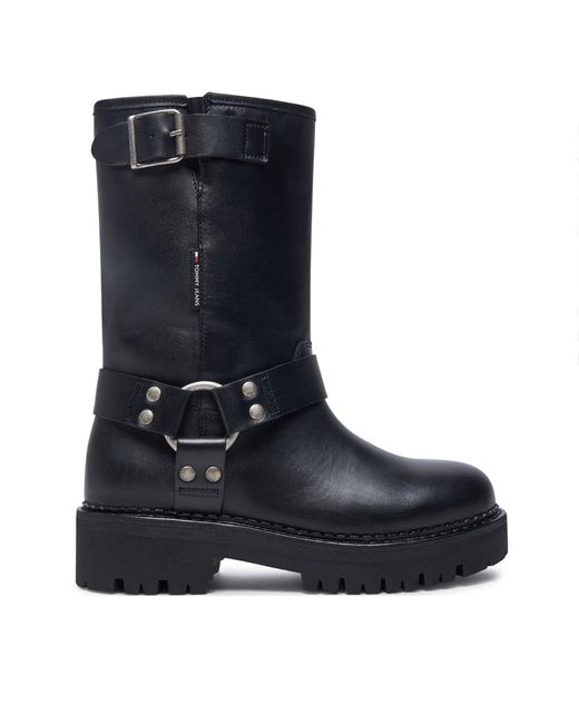 Tommy Hilfiger Blue Stiefeletten Tjw Urban Biker Boot Leather En0En02728