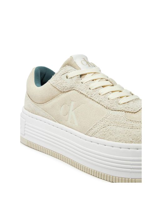 Calvin Klein Gray Sneakers Bold Platf Laceup Low Mg Suede Yw0Yw01575