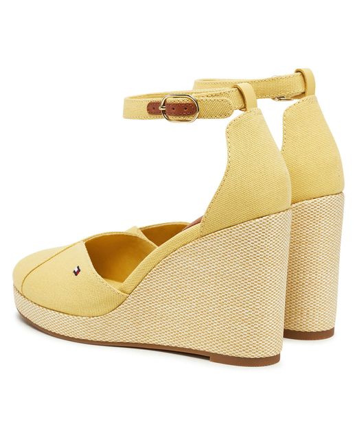 Tommy Hilfiger Metallic Halbschuhe Flag High Wedge Espad Closed Toe Fw0Fw08494