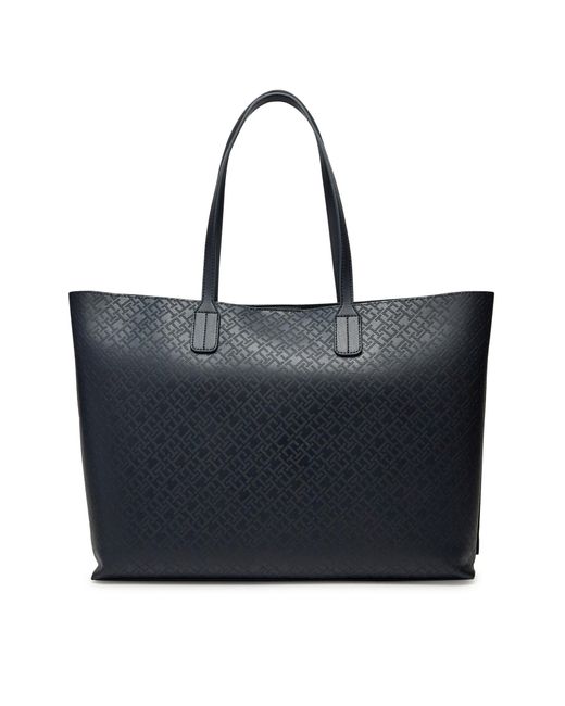 Tommy Hilfiger Black Handtasche Th Distinct Tote Mono Aw0Aw17195