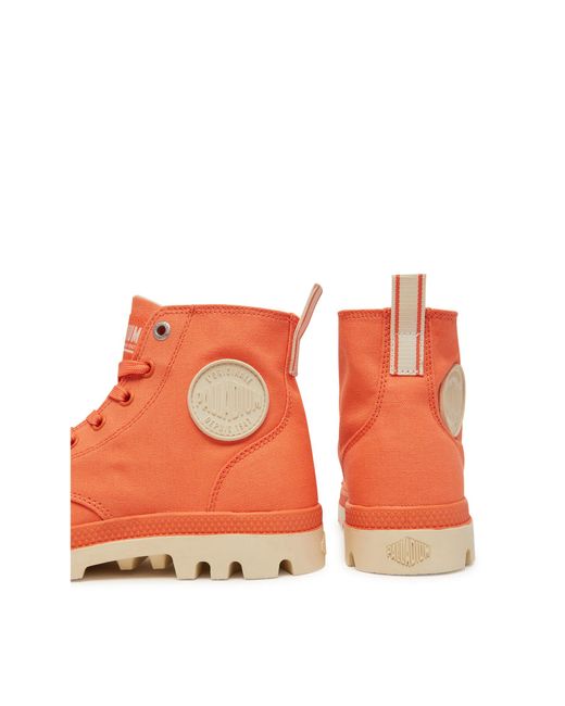 Palladium Orange Schnürstiefeletten Pampa Duo Chrome 74470-813-M