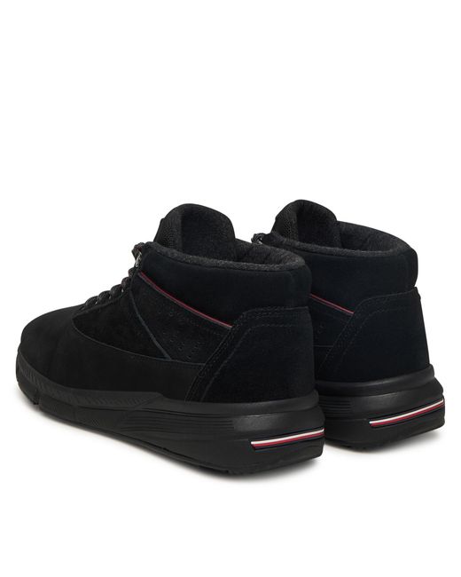 Tommy Hilfiger Schnürschuhe Hilfiger W Nbk Sde Hybrid Boot Fm0Fm05609 in Black für Herren