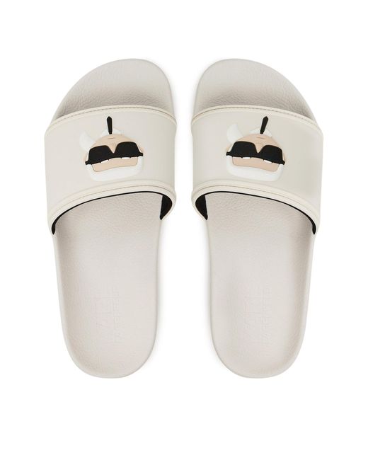 Karl Lagerfeld White Pantoletten Kondo 2.0 Kl80905A
