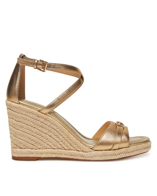 MICHAEL Michael Kors Metallic Espadrilles Mandy Wedge 40R5Mams2M