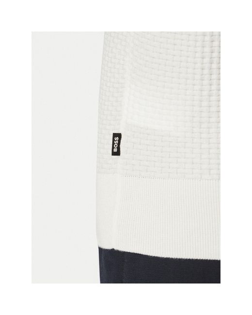 Boss Pullover H-Nilton 50560468 Regular Fit in White für Herren