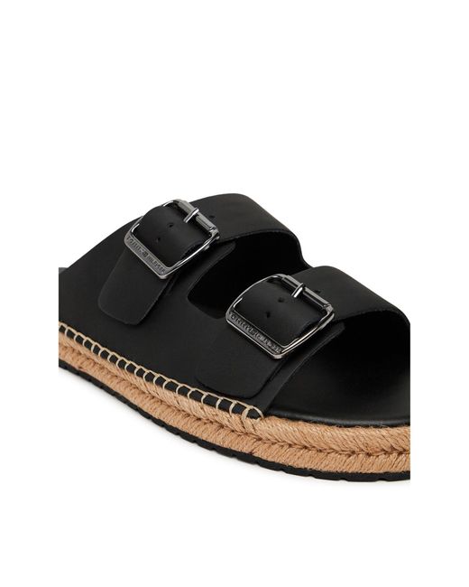 Tommy Hilfiger Espadrilles Flex Jutte Hilfiger Lth Sandal Fm0Fm05646 in Black für Herren