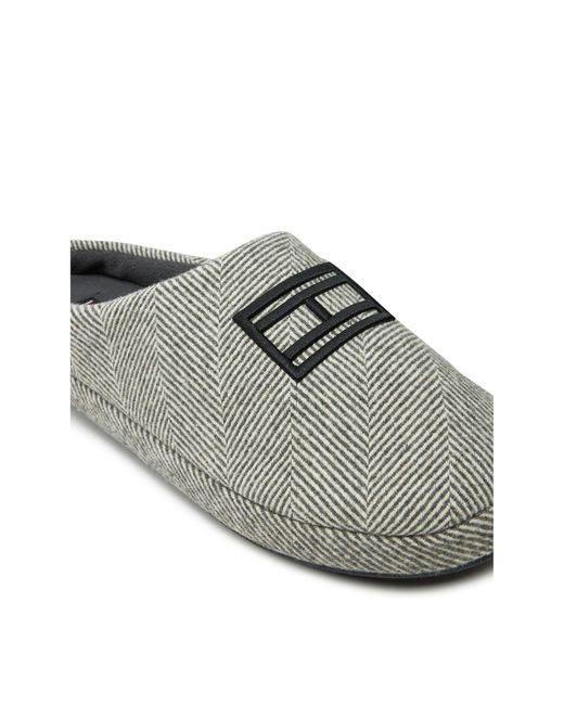 Tommy Hilfiger Hausschuhe Flag Herringbone House Shoe Fm0Fm05304 in Gray für Herren