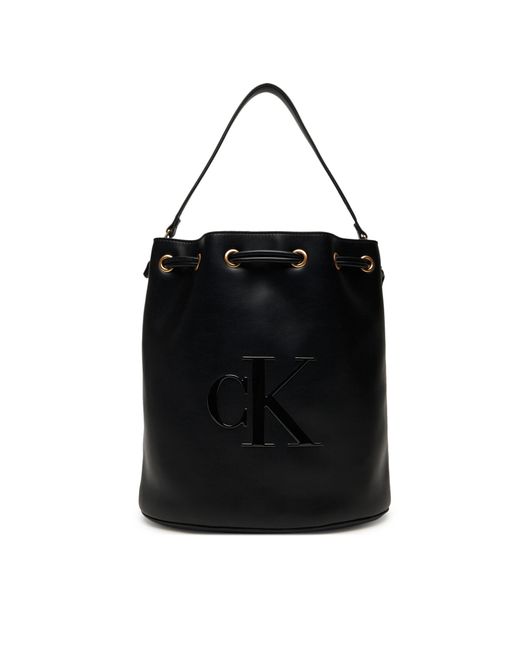 Calvin Klein Black Handtasche Bold Ck Large Bucket Bag Lv04F3232G