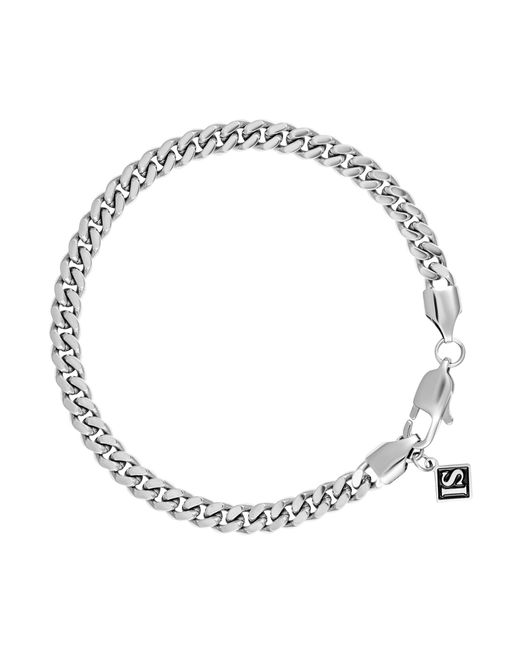 ICED STUFF Armband Curb Cuban Link in Metallic für Herren
