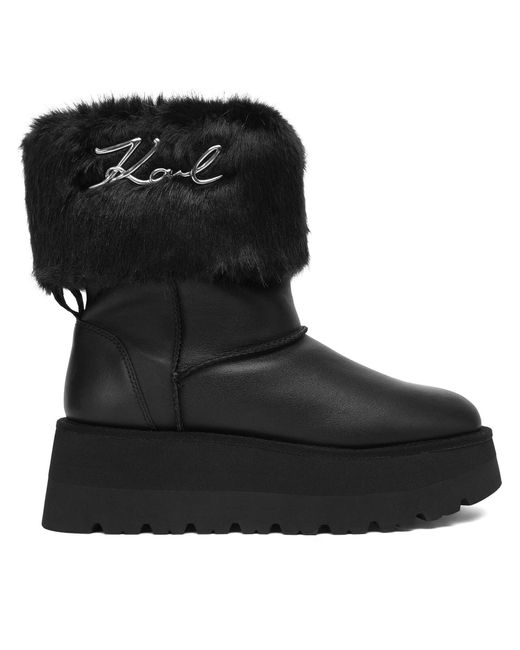 Karl Lagerfeld Black Schneeschuhe Kl48655
