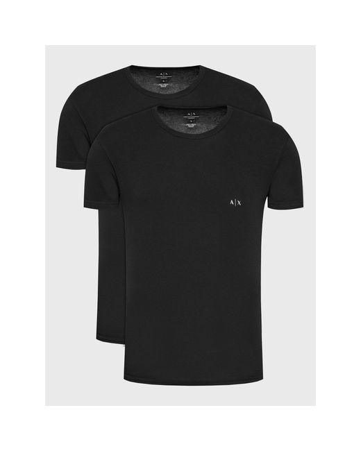 ARMANI EXCHANGE 2Er-Set T-Shirts 956005 Cc282 07320 Slim Fit in Black für Herren