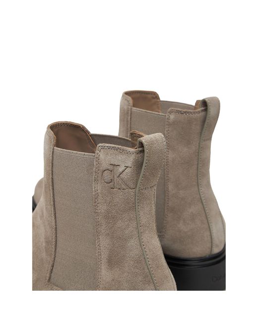 Calvin Klein Klassische Stiefeletten Combat Ess Chelsea Boot Su Ym0Ym01372 in Brown für Herren