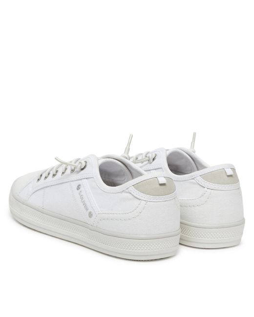 S.oliver White Sneakers Aus Stoff 5-24715-44