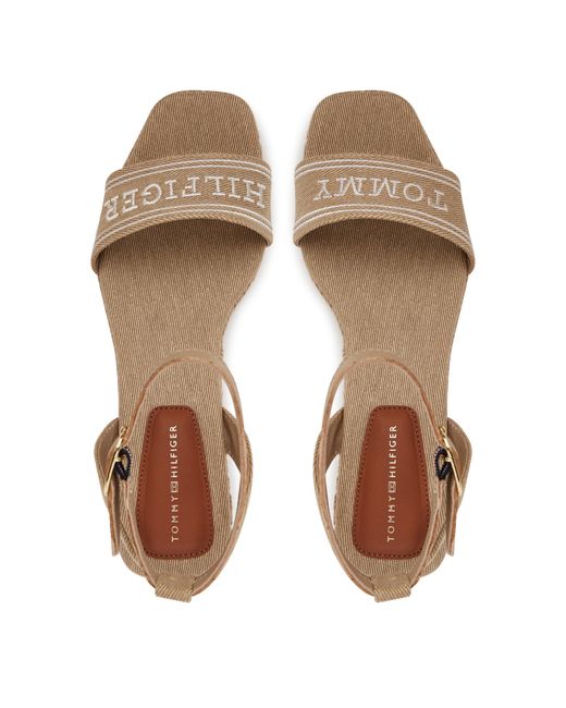 Tommy Hilfiger Natural Espadrilles Espad Mid Wedge Fw0Fw08805