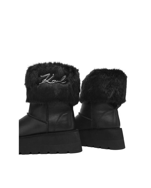 Karl Lagerfeld Black Schneeschuhe Kl48655