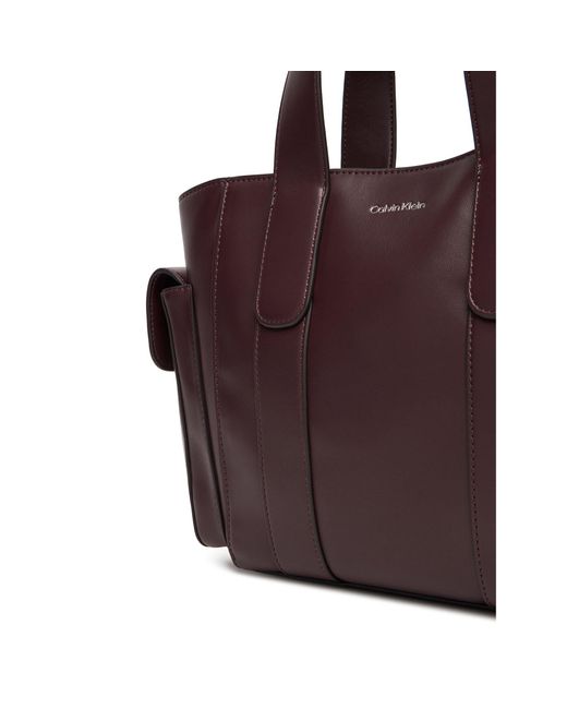 Calvin Klein Purple Handtasche Webbing Strap Small Tote Lv04F3290G